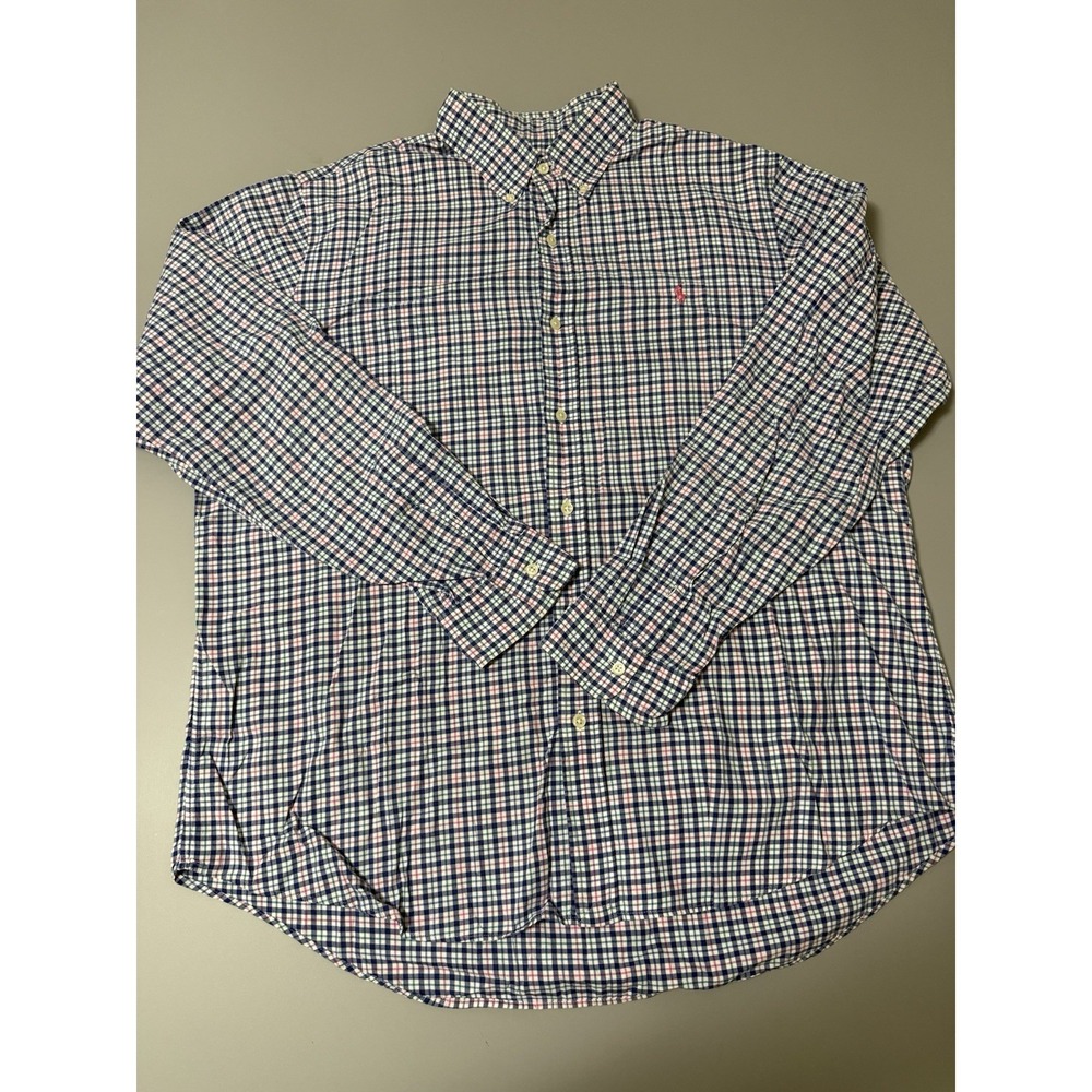 Ralph Lauren Polo Plaid Button-Down Shirt -‎ Size XL. I1